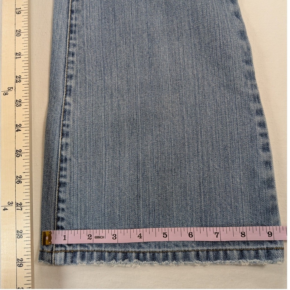 VTG American Eagle Hipster Skinny Flare Jeans Womens 8 Denim Low-Rise Preppy y2k - Picture 10 of 12